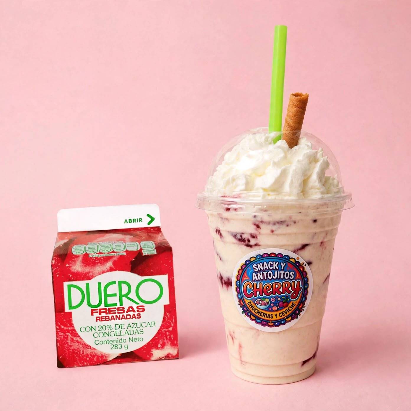 Fresas con Crema de Cajita