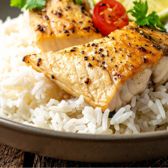 Filete de Pescado a la Plancha con Arroz