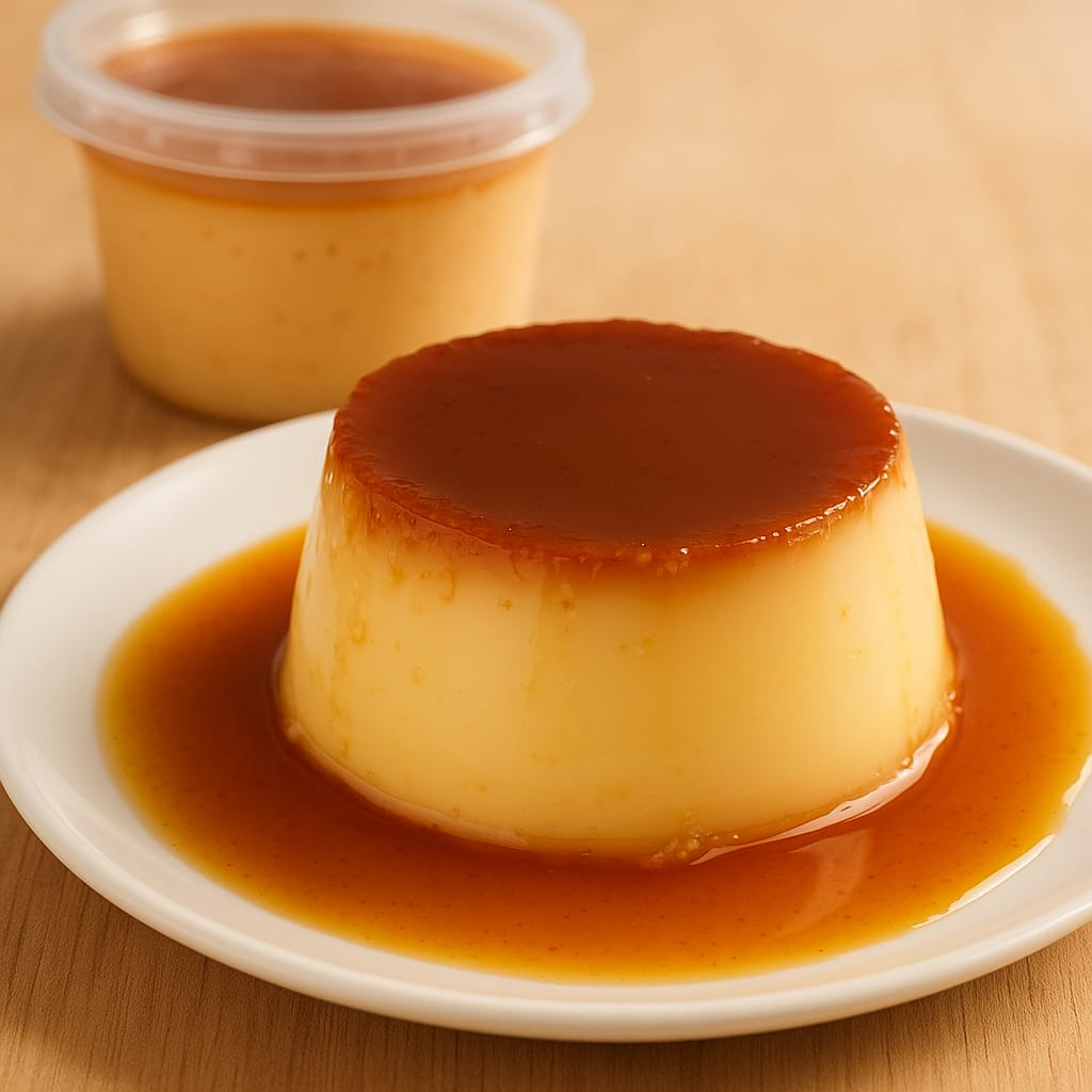 um pudim incrivel caseiro feito com igredientes de qualidade .com gosinho de infncia