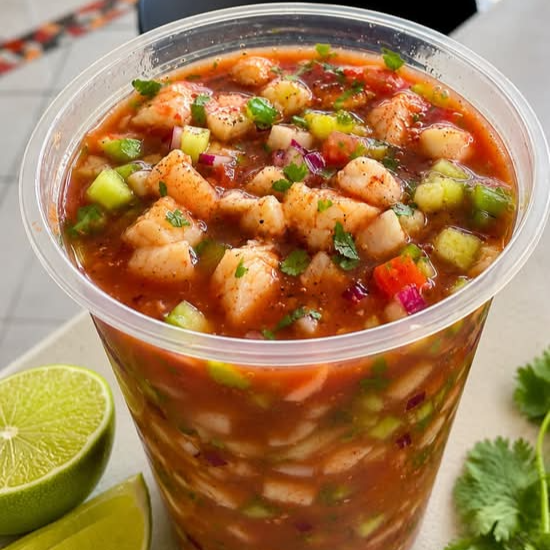 Litro de Ceviche Camarón Cocido