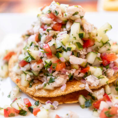 Tostada de Ceviche de Pescado
