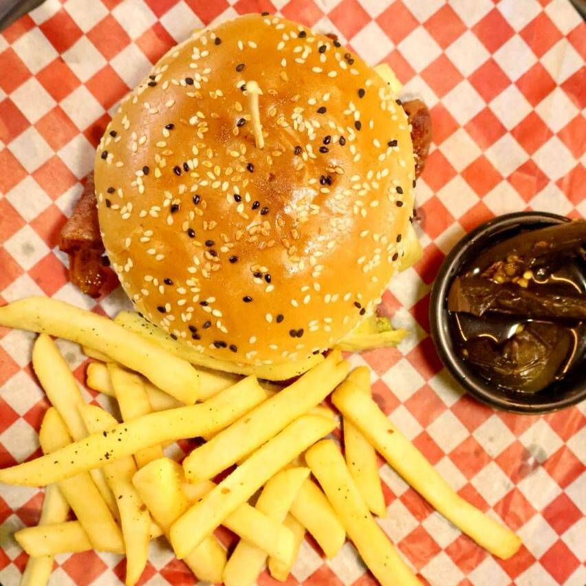 Hamburguesa Bacon con Papas