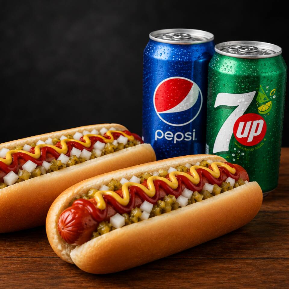 HOT DOGS JUMBO + REFRESCOS