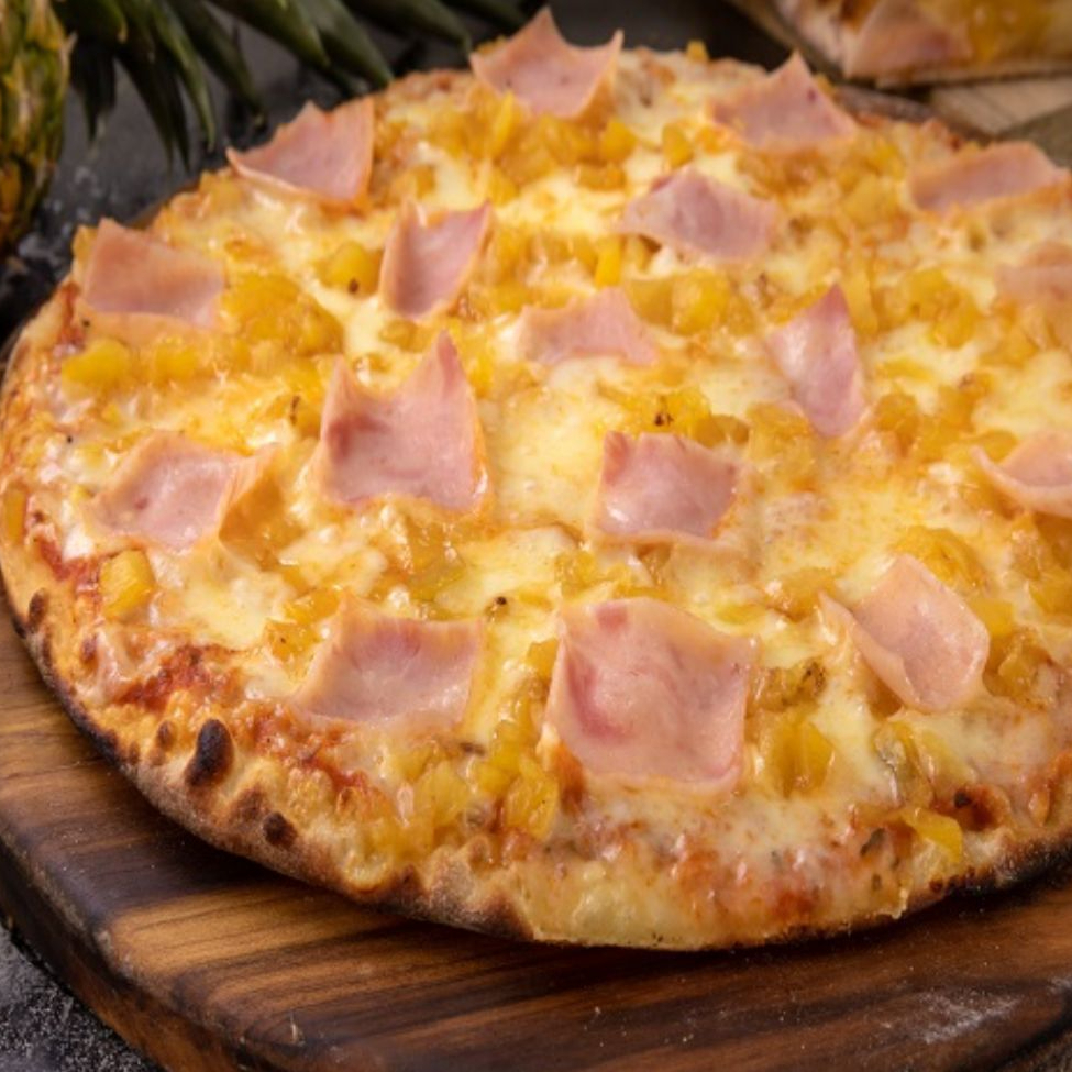 Pizza hawaiana (4 Porciones)