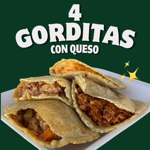 4 Gorditas con Queso