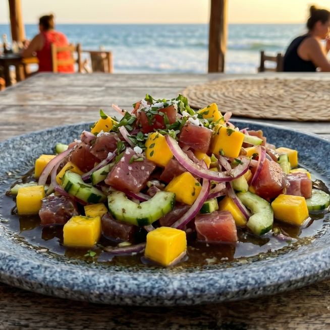 Aguachile de Atún con Mango