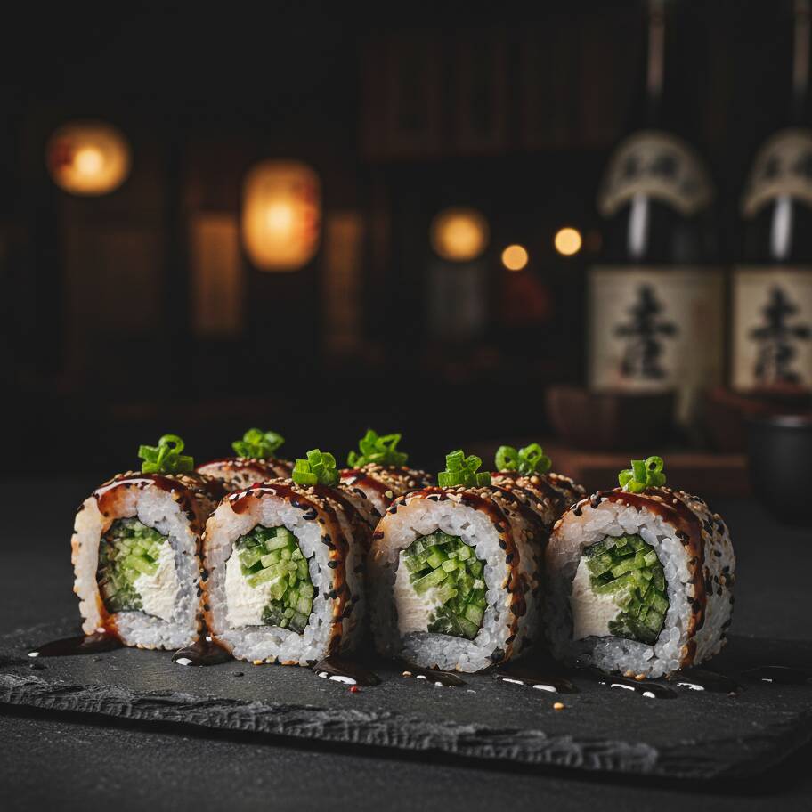 Pepino, Cream Cashew Gergelim e Tarê.