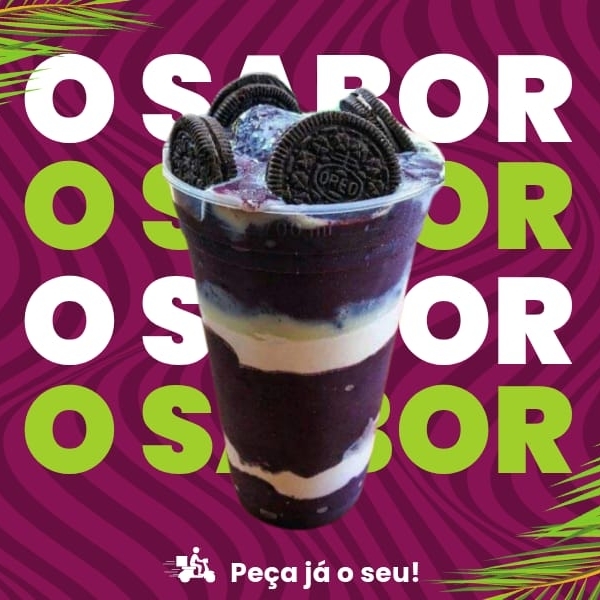 Aqui O Sabor é garantido ! Venha saborear o "Mega Oreo" que contem : Biscoito Negresco, leite em pó e leite condensado .