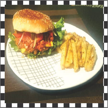 Burger Chess Choriqueso