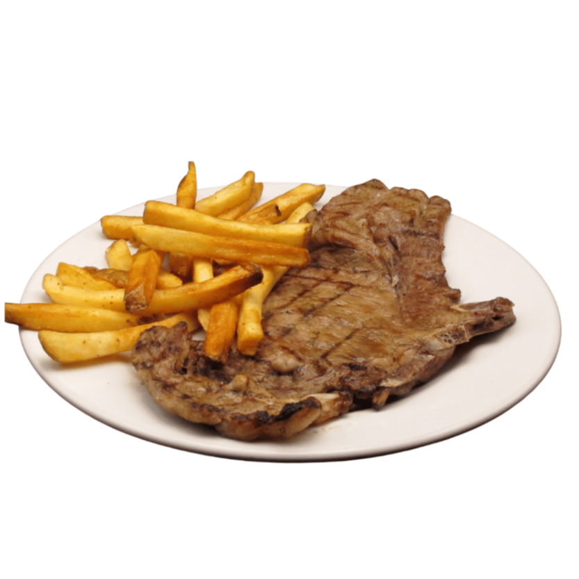 Costilla con Papas a la Francesa