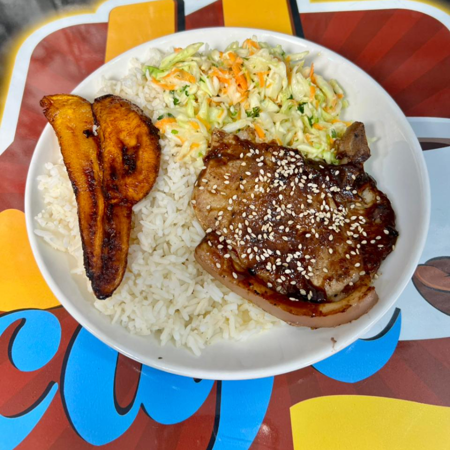 Chuletas de cochino a la BBQ