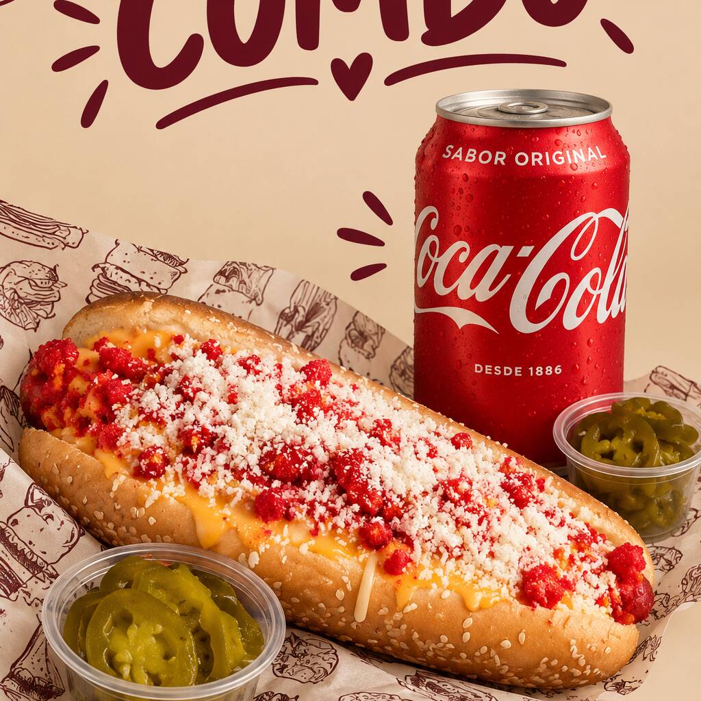 Hotdog mas Cocacola