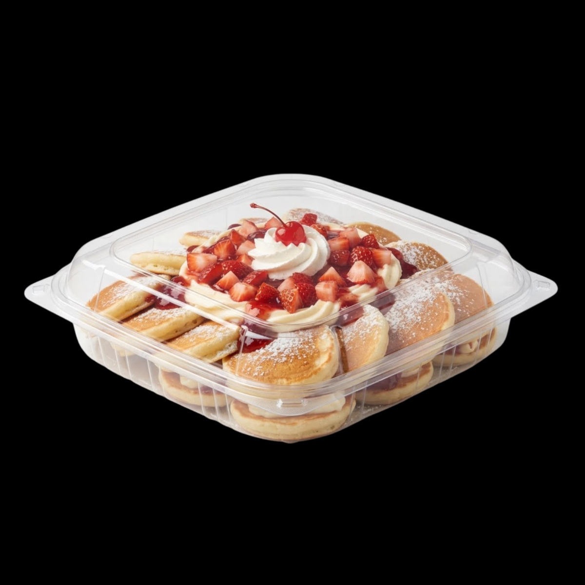 Mini Pancakes Fresas Con Crema