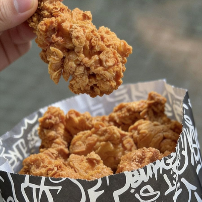 Apresentamos a nossa deliciosa 'Crispy Chicken', uma seleção especial da categoria 'Porções'.
Este prato é uma primorosa combinação de suculentos cubos de coxa e sobrecoxa, cuidadosamente cortados.
Cada pedaço é meticulosamente empanado e depois frito até atingir uma perfeição crocante. O resultado é um frango com um exterior irresistivelmente crocante e um interior incrivelmente suculento e saboroso, servida com sweet picles !
Uma porção perfeita para compartilhar e desfrutar em qualquer ocasião!