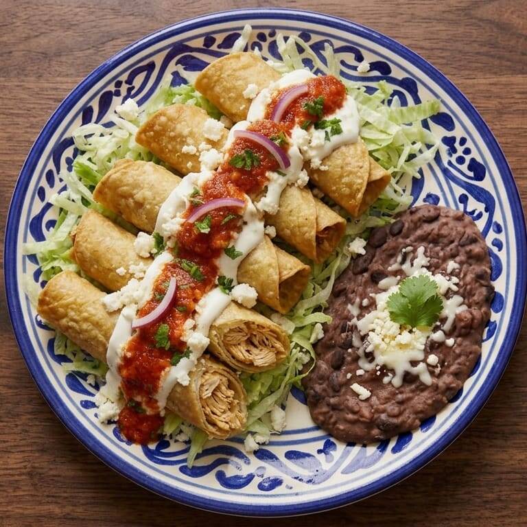 Tacos Dorados de Pollo