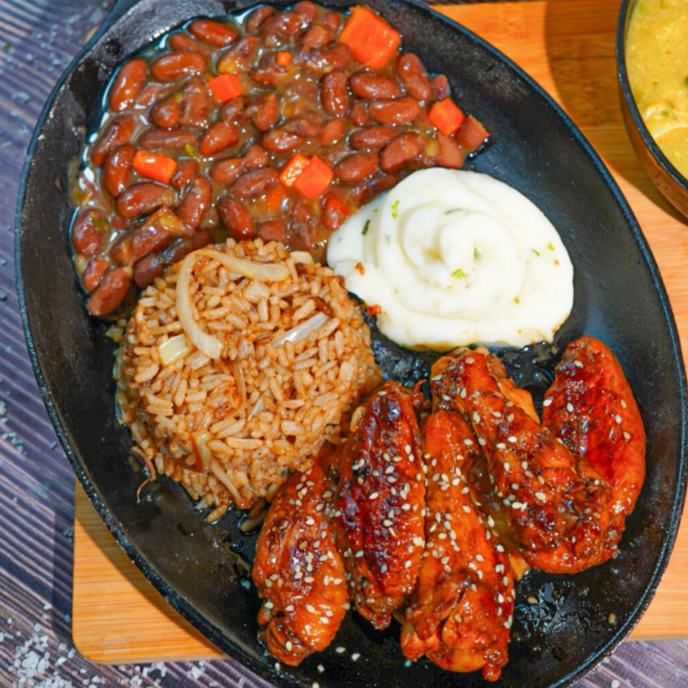 Almuerzo Alitas Teriyaki