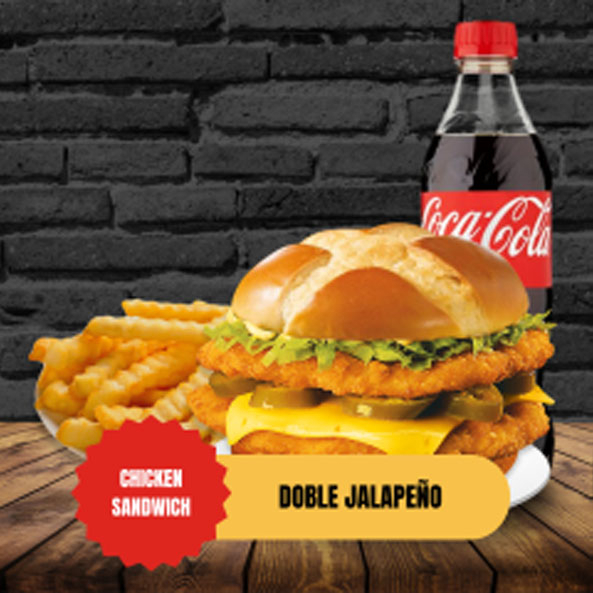 Combo Chicken Sandwich Doble Jalapeño