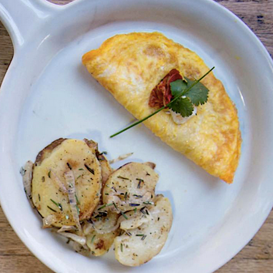 Omelette de Salmón Ahumado