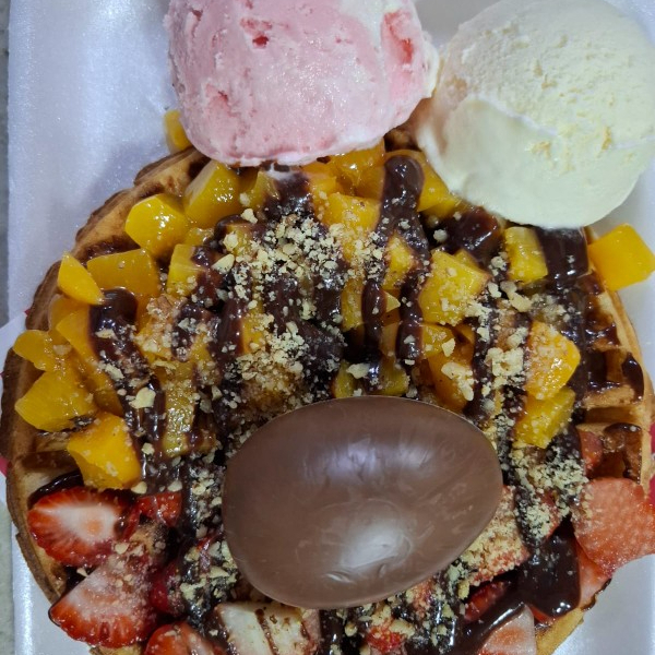 WUAFLE DOBLE ESPECIAL 2ingr,2fruta,2bolas Helad