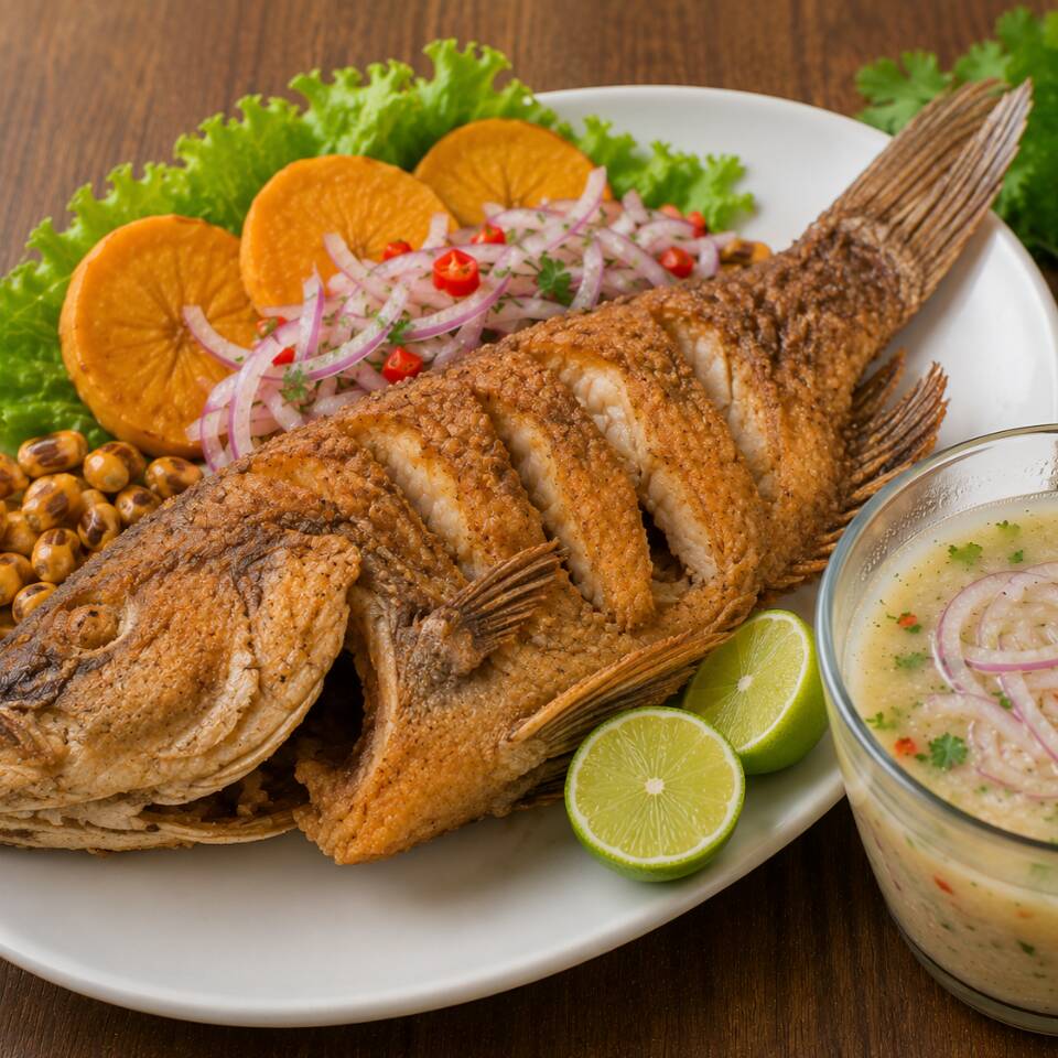 Pescado Frito Entero+Leche de Tigre