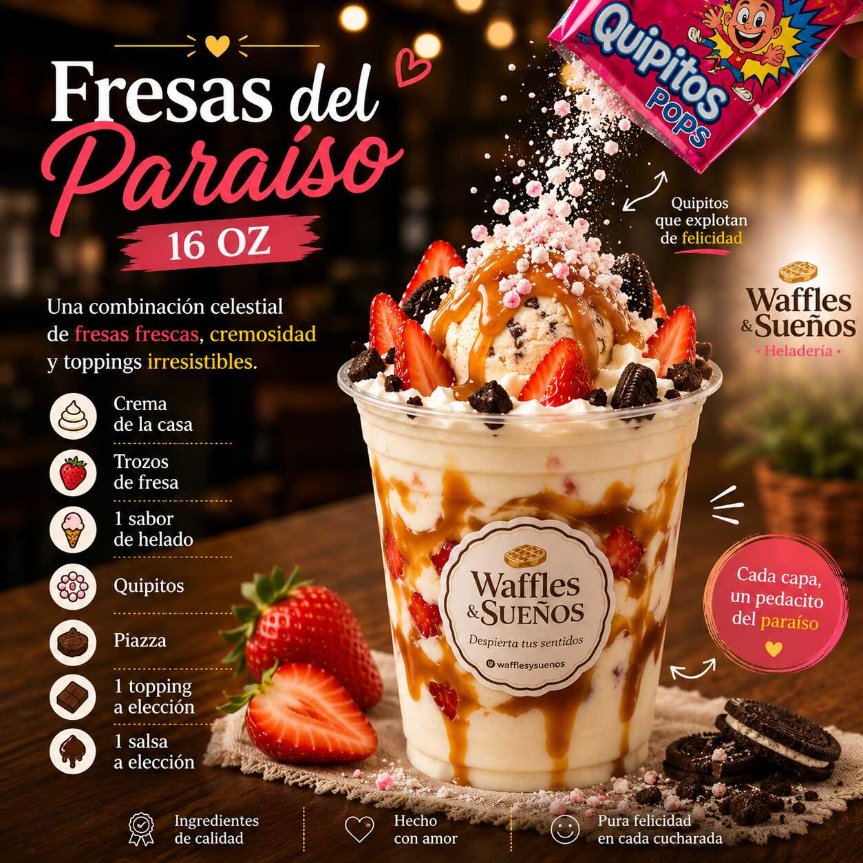 Fresas Del Paraíso 16 Oz