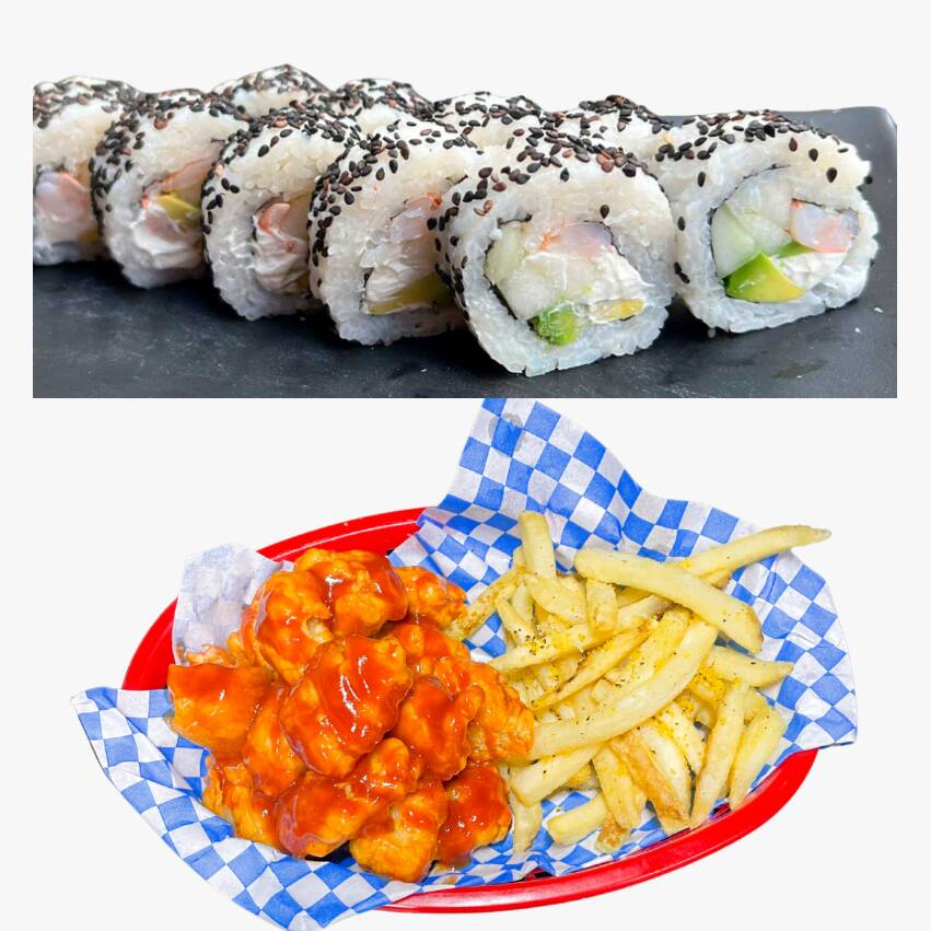 sushi clasico + bonelles + papas