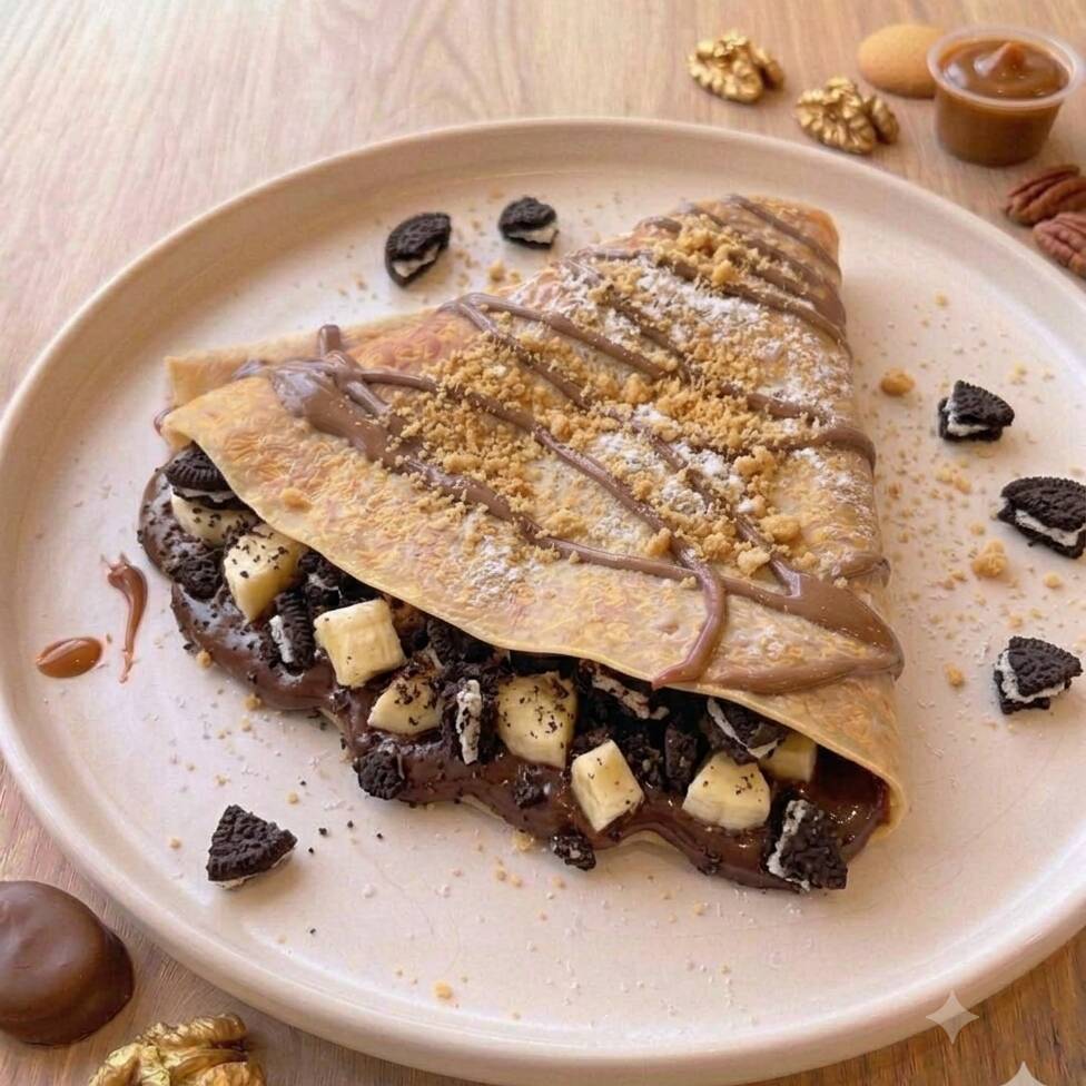 Crepe PISTACHO + PLÁTANO & OREO