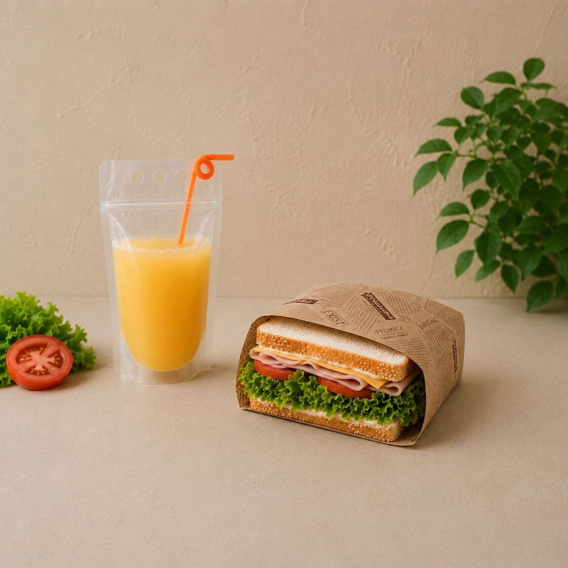 SANDWICH CLASICO + POUCH ZERO NARANJA