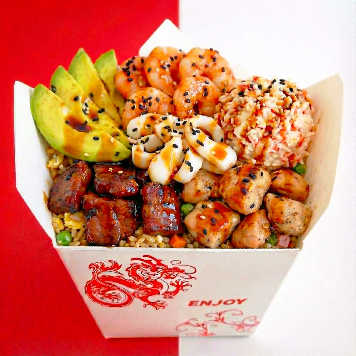 Arrochito Mixto (Res Pollo y Camarón)