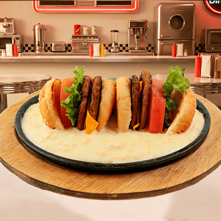 Hamburguesa con queso gouda