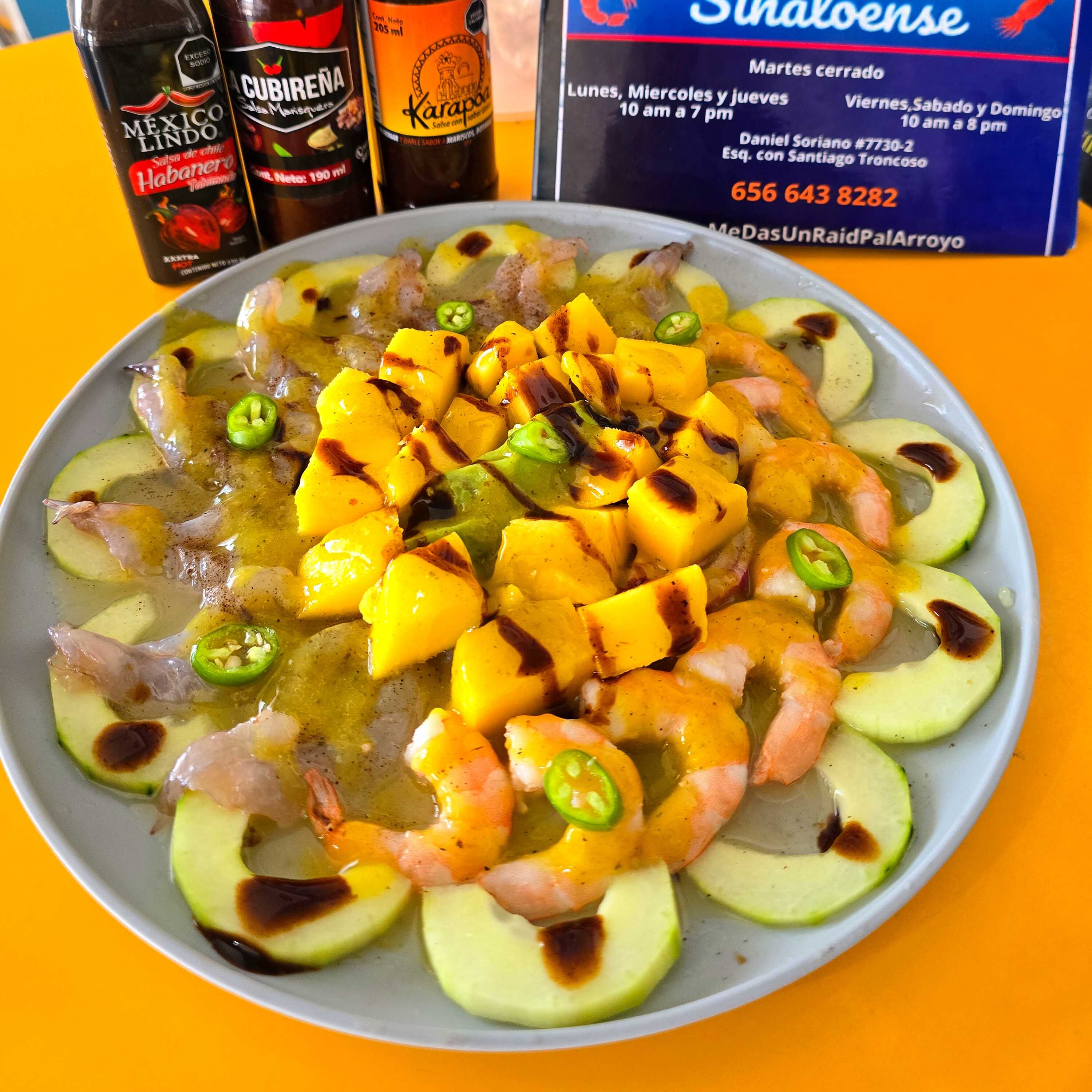 Aguachile Camaron Cocido Mango Habanero