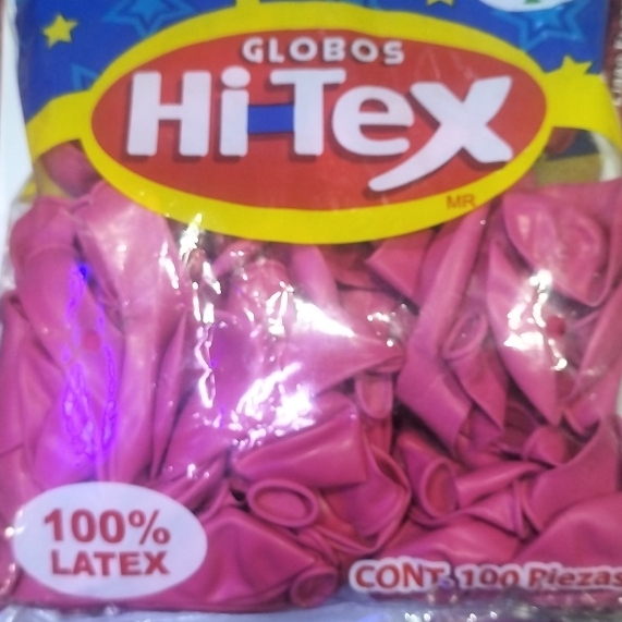 bolsa de globos latex num.9 color rosa mexicano