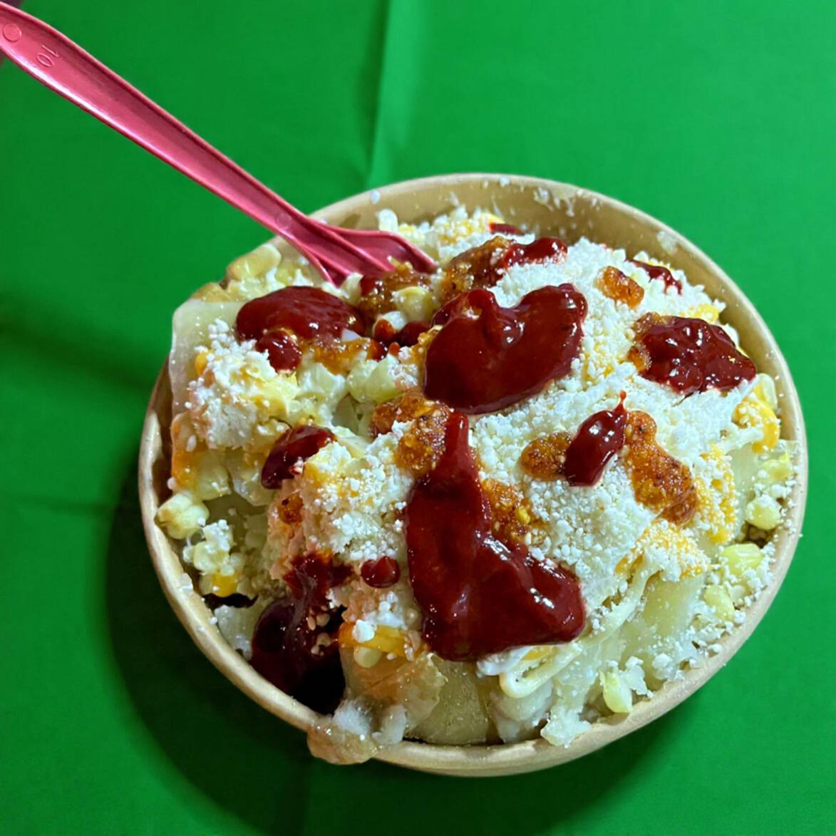 Papa Cocida Con Elote Blanco