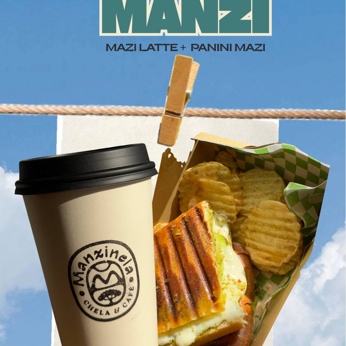 Latte + Panini