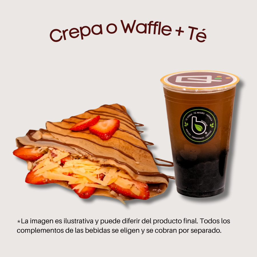 Combo Crepa o Waffle + Té