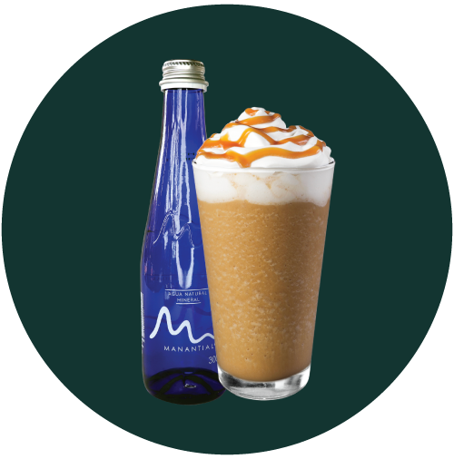 Caramel Frappuccino + Agua Manantial