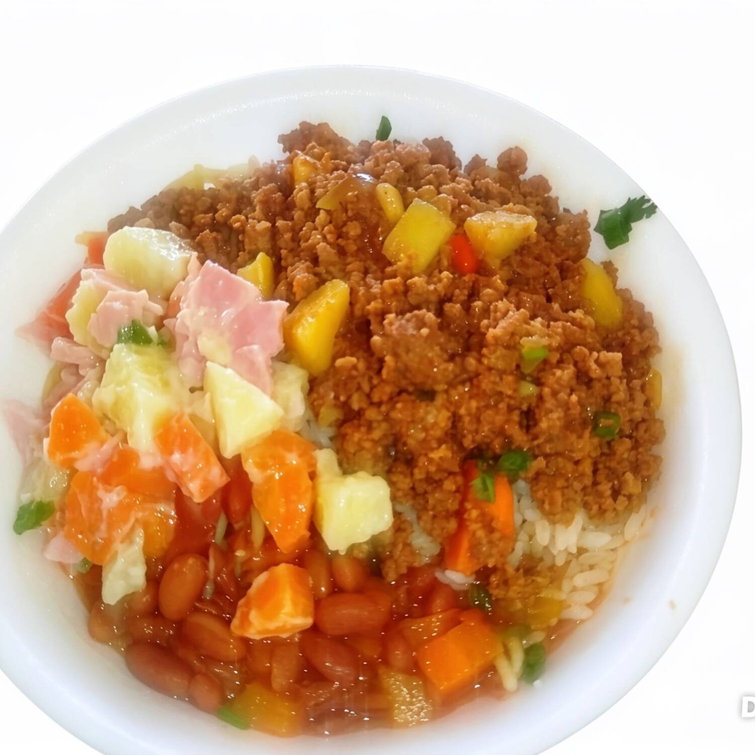 Acompanha: arroz, feijão, macarrão, farofa, salada.
