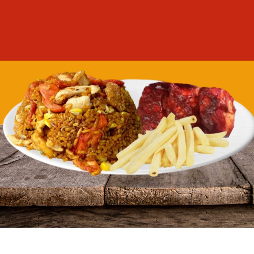 Combo Personal Arroz Paisa + 3 Costillas + Papas