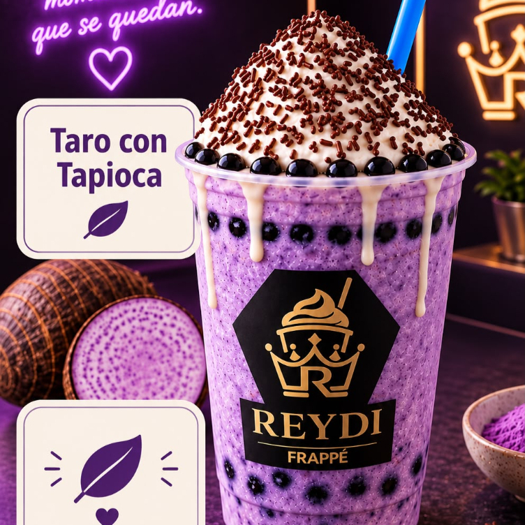 Frappé Taro con Tapioca