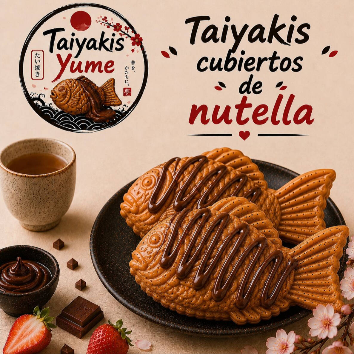 Taiyakis Cubiertos de NUTELLA