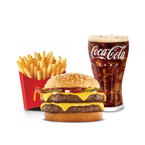 McCombo Mediano Doble Cuarto de Libra Tocineta