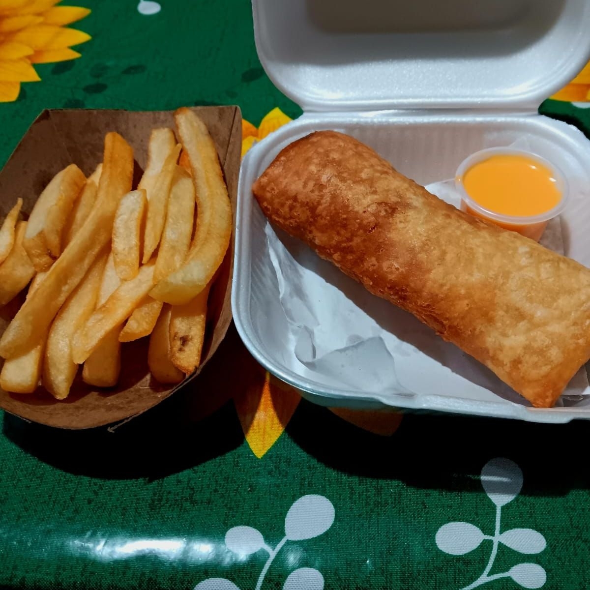 Burripizza con Papas + Bebida