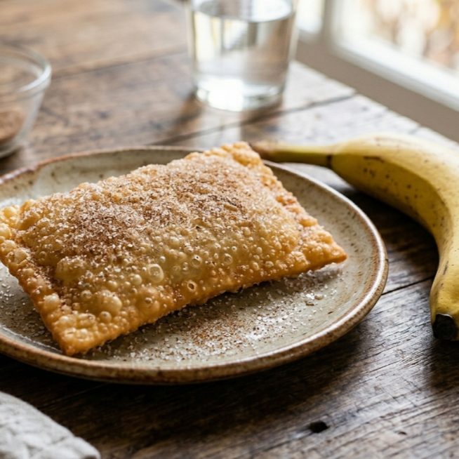Banana real GG melado no açúcar e canela