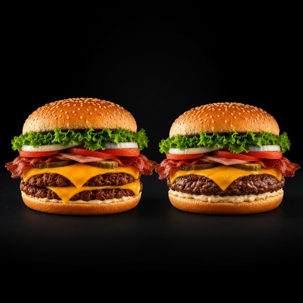 Hamburguesa Doble Carne + Hamburguesa Clásica
