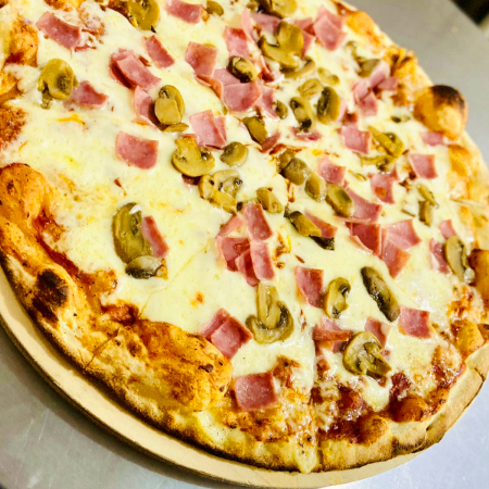 Pizza Jamón con Champiñón