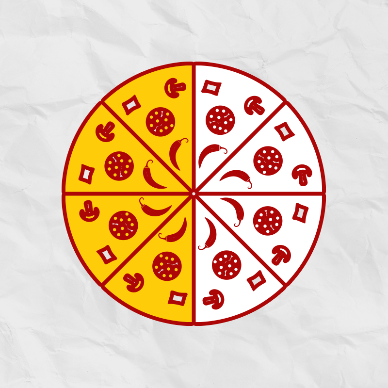 Pizza Big (40cm) contém 12 pedaços / até 2 sabores.
Obs: Caso deseje a Big com apenas 1 sabor, escolher 2 vezes o mesmo sabor.
Obs: *Todos os Sabores Salgados,contém molho de tomate e orégano.*