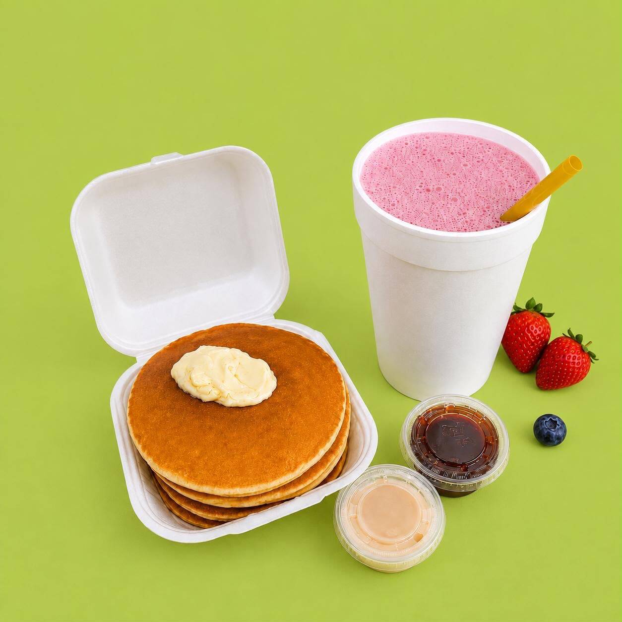Combo 5 Licuado Fruta-Hotcakes