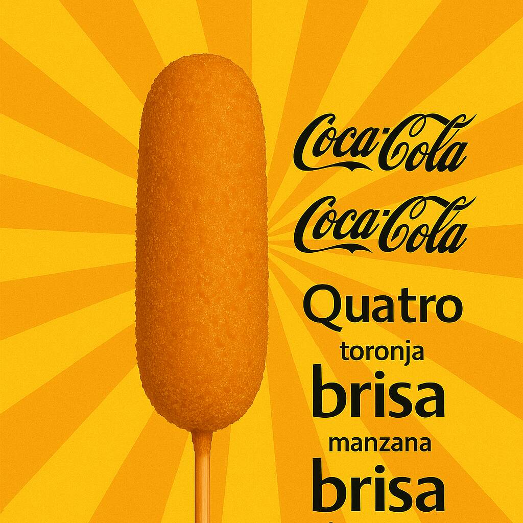 Corndog y bebida