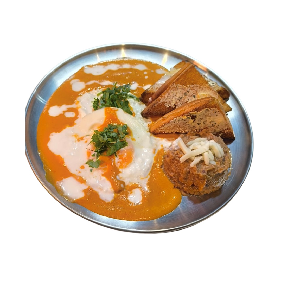 Huevos Estrellados en Salsa Naranja