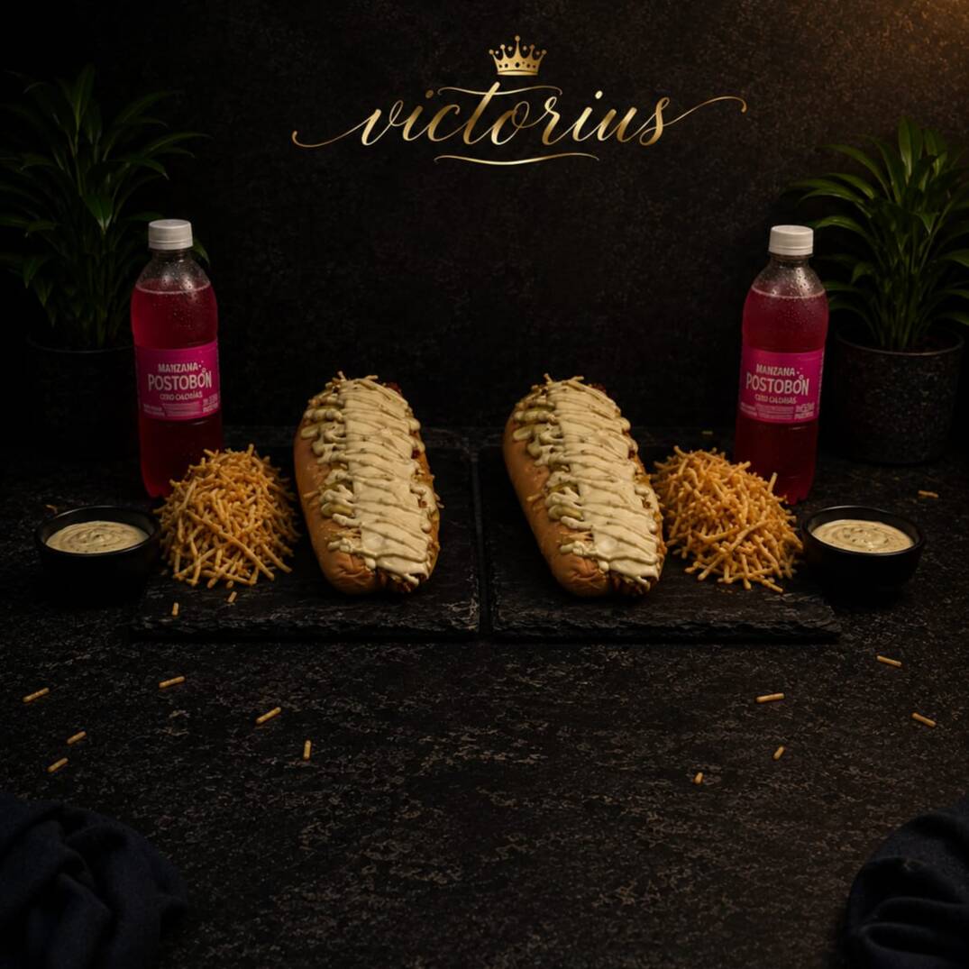 2 Perros Gratinados+ 2 Papas + 2 Gaseosas 250ml
